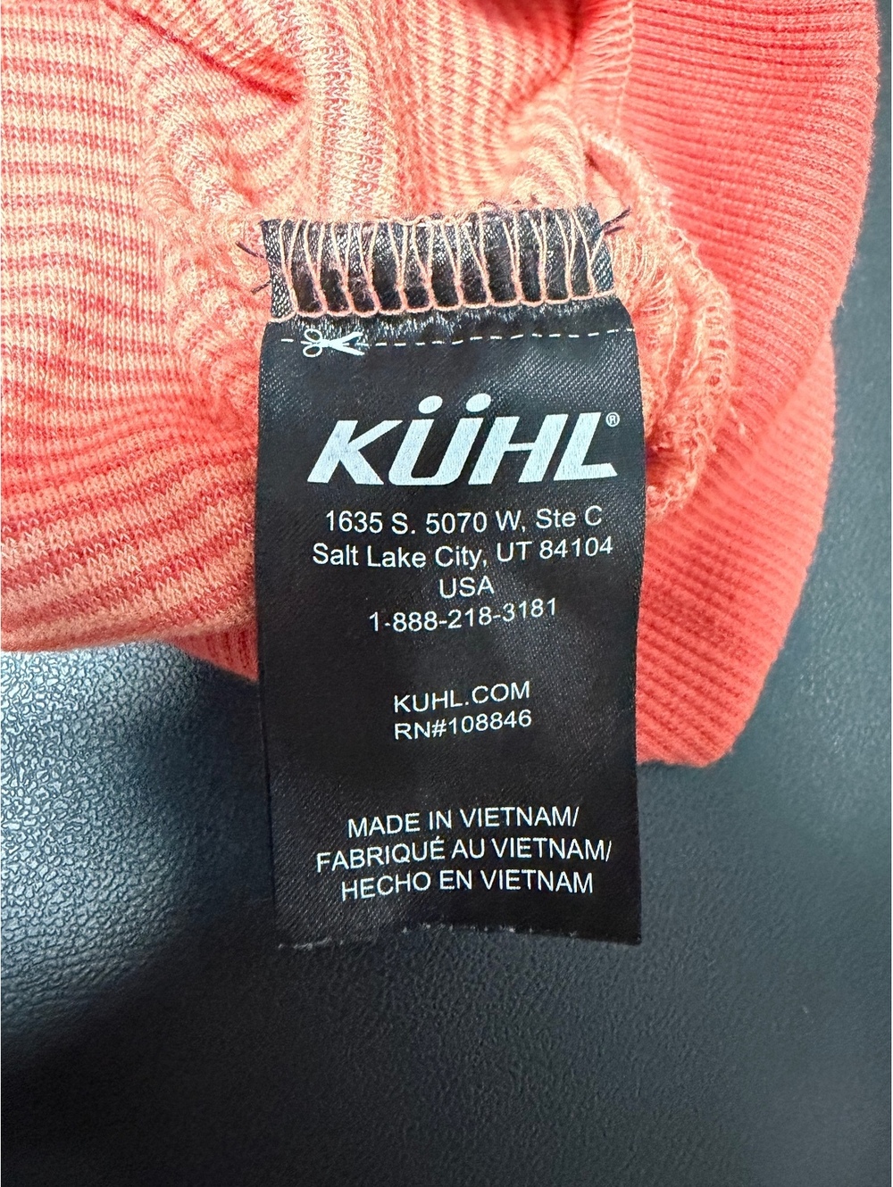 KUHL Women's Hooded Waffle Knit Pullover Hoodie, Size Small, Orange‎ - Picture 4 of 6
